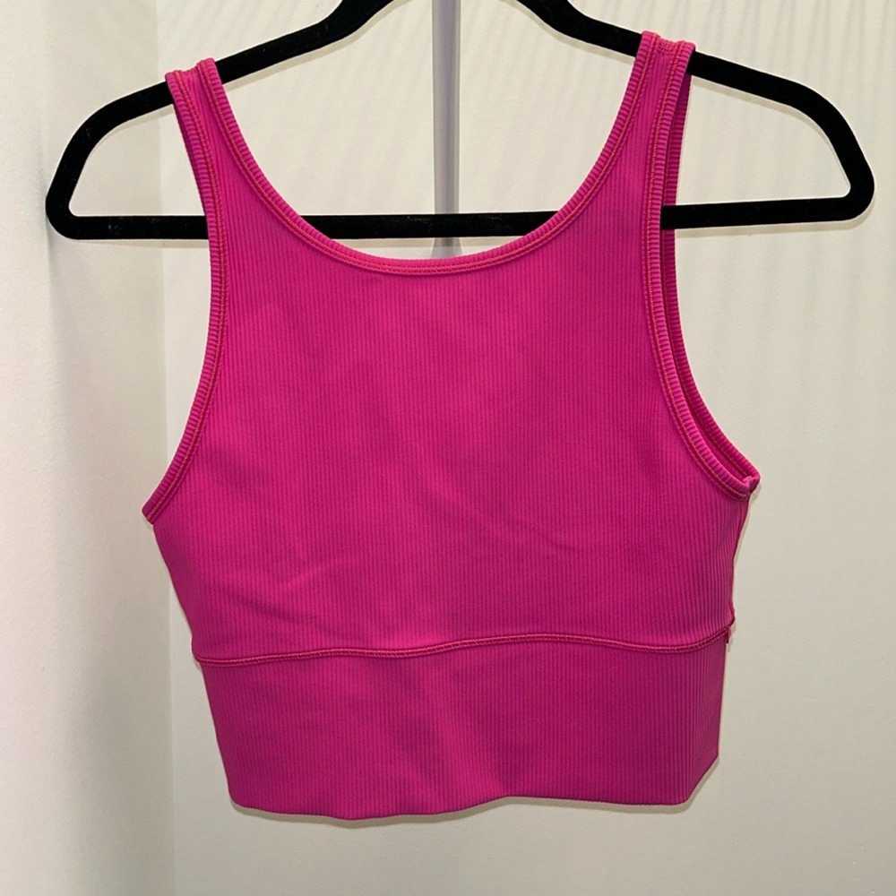 Pink lululemon pivot tank
